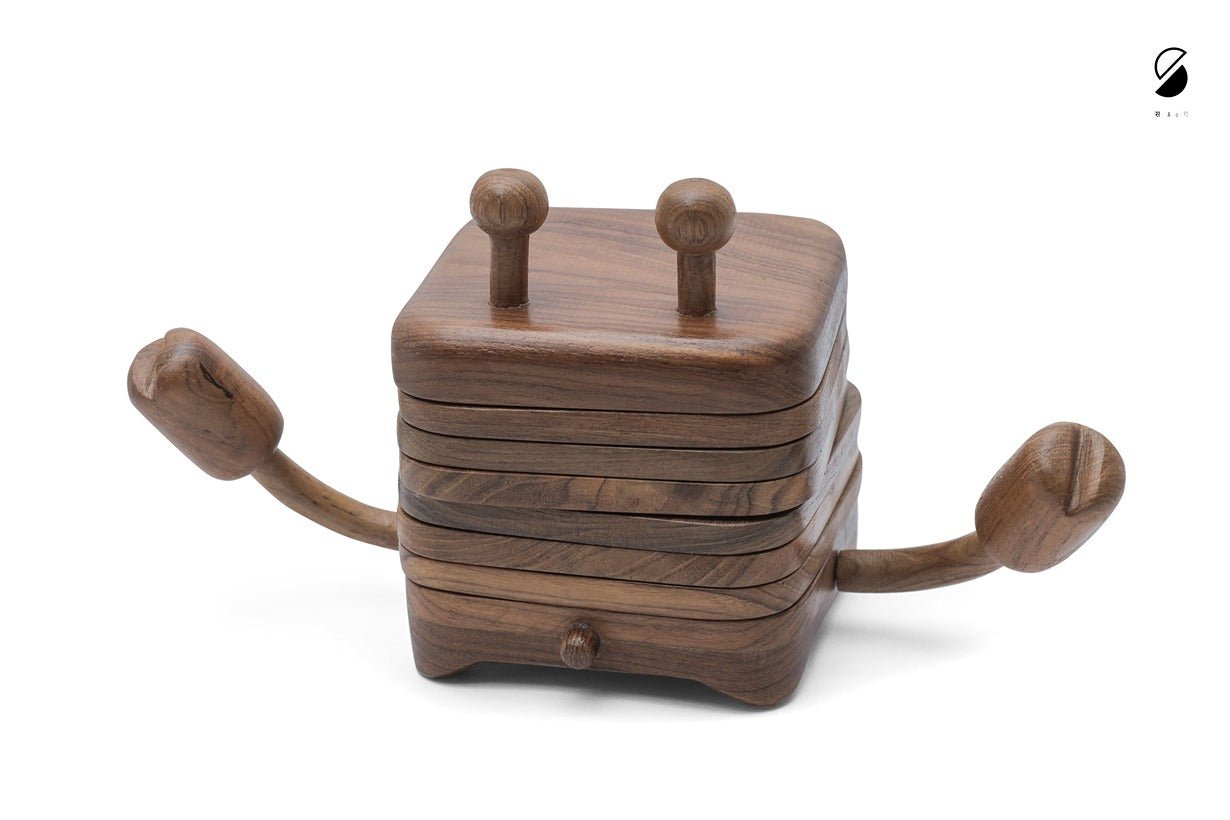 Wooden Coasters | Eco-Friendly Animal Design Table Coasters. – Coasters on Brown Living™. SKU: WWCN. Img 12.