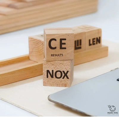 Wooden Core Values Gift – Handcrafted Desk Decor – Desk Organizers on Brown Living™. SKU: socialdice. Img 3.
