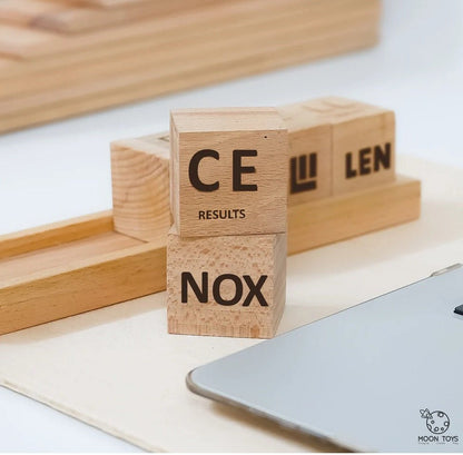 Wooden Core Values Gift – Handcrafted Desk Decor – Desk Organizers on Brown Living™. SKU: socialdice. Img 3.
