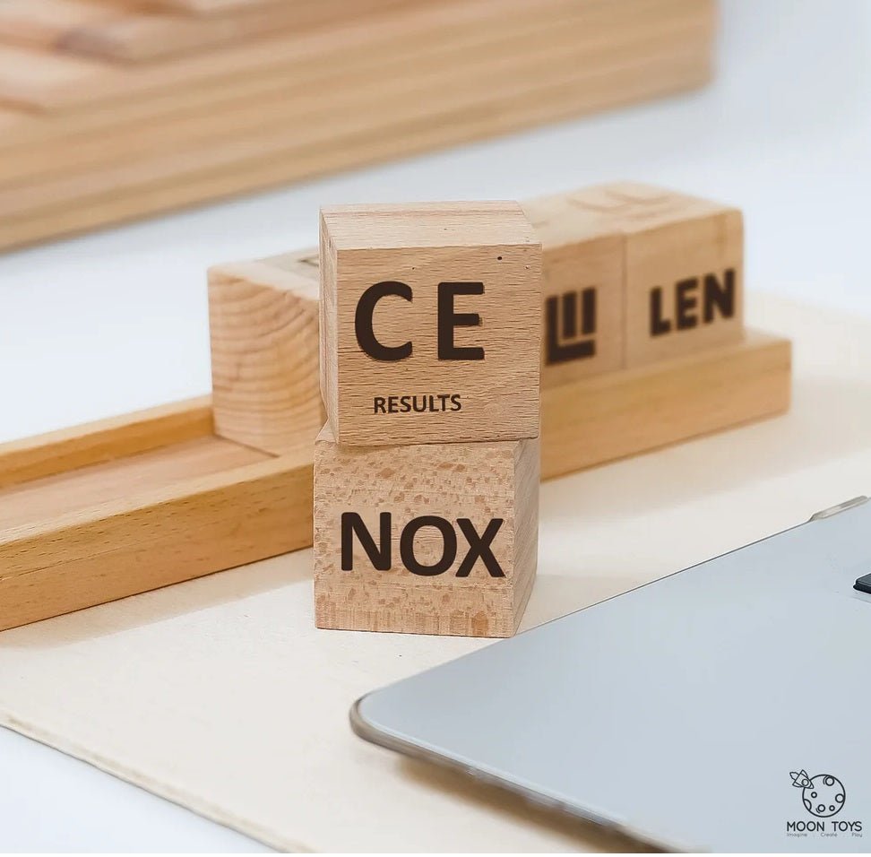 Wooden Core Values Gift – Handcrafted Desk Decor – Desk Organizers on Brown Living™. SKU: socialdice. Img 3.