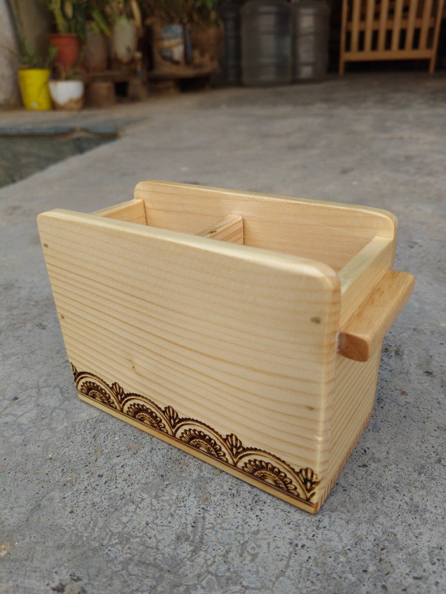 Wooden Cutlery Holder | Natural Kitchen Organiser – Kitchen Organizers on Brown Living™. SKU: Cutleryholder02. Img 4.