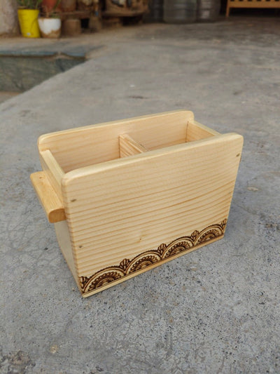 Wooden Cutlery Holder | Natural Kitchen Organiser – Kitchen Organizers on Brown Living™. SKU: Cutleryholder02. Img 3.