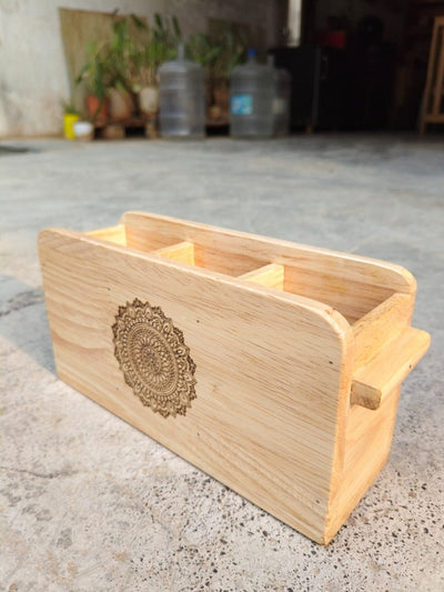 Wooden Cutlery Holder with Three Compartments – Organize Your Kitchen – Kitchen Organizers on Brown Living™. SKU: Cutleryholder03. Img 6.