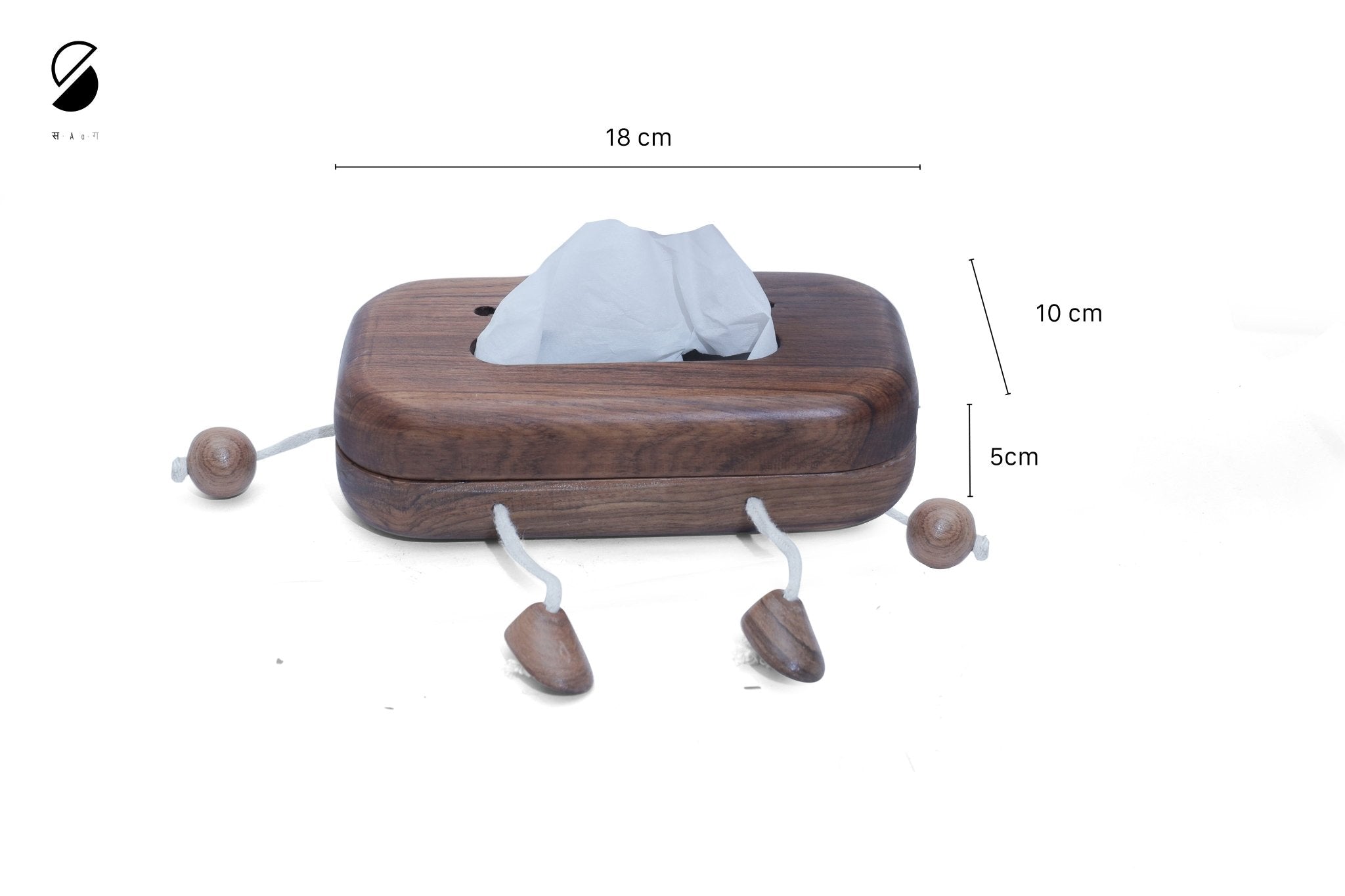 Wooden Face Tissue Box Holder | Eco - Friendly Tissue Box Cover for Home – Home Décor on Brown Living™. SKU: BTB. Img 5.