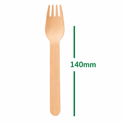 Wooden Fork | Travel-Friendly Disposable Cutlery – Cutlery on Brown Living™. SKU: ORKO-5-WFN. Img 4.