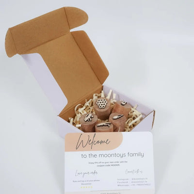 Wooden Frog Stamp Set – Eco - Friendly Montessori Toy for Toddlers – Learning & Educational Toys on Brown Living™. SKU: froglife. Img 7.