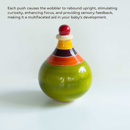 Wooden Globe Wobbler | Handcrafted Montessori Balance & Play Toy – Learning & Educational Toys on Brown Living™. SKU: TTDA006. Img 3.