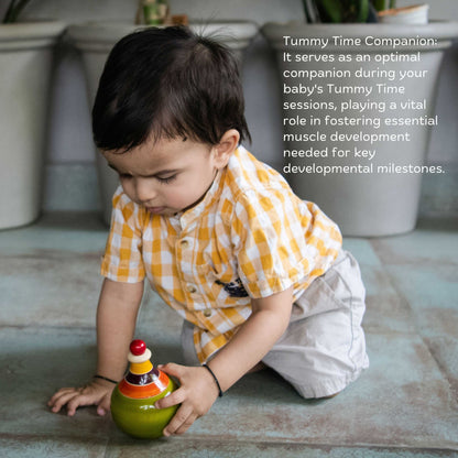 Wooden Globe Wobbler | Handcrafted Montessori Balance & Play Toy – Learning & Educational Toys on Brown Living™. SKU: TTDA006. Img 2.