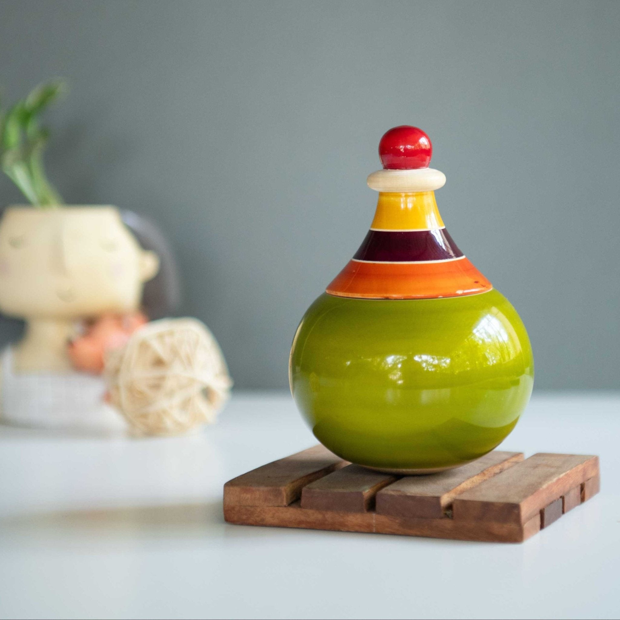 Wooden Globe Wobbler | Handcrafted Montessori Balance & Play Toy – Learning & Educational Toys on Brown Living™. SKU: TTDA006. Img 1.