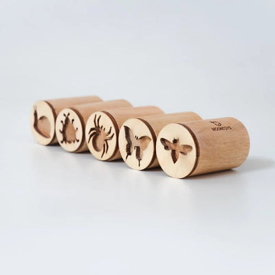 Wooden Insect Stamp Set – Eco - Friendly Montessori Toy for Toddlers – Learning & Educational Toys on Brown Living™. SKU: instectstmp. Img 6.
