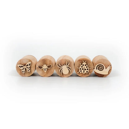 Wooden Insect Stamp Set – Eco - Friendly Montessori Toy for Toddlers – Learning & Educational Toys on Brown Living™. SKU: instectstmp. Img 1.