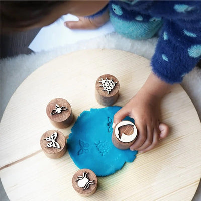 Wooden Insect Stamp Set – Eco - Friendly Montessori Toy for Toddlers – Learning & Educational Toys on Brown Living™. SKU: instectstmp. Img 2.
