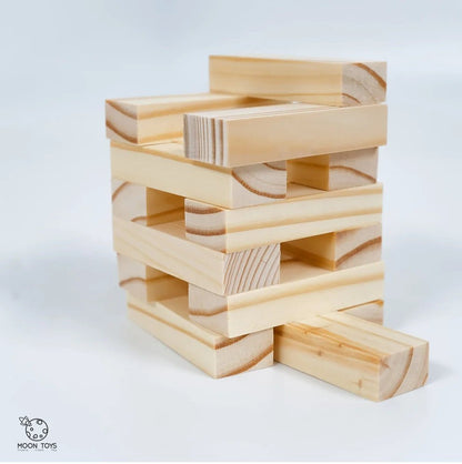 Wooden Jenga Game Tower – Classic Stack & Pull Game for Kids & Adults – Sets & Stacking Toys on Brown Living™. SKU: jenga. Img 4.