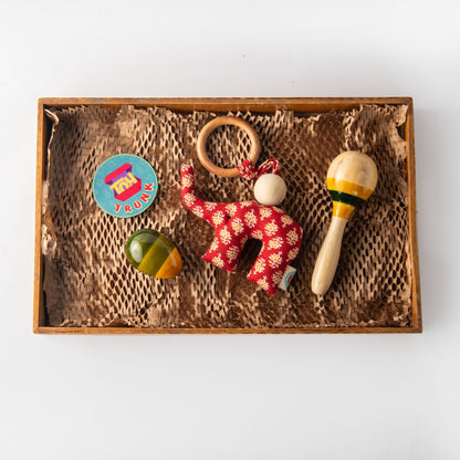 Wooden Jolly Jingle Box | Montessori Sensory Toy Set for Babies – Learning & Educational Toys on Brown Living™. SKU: TTCO001. Img 1.