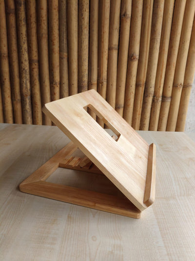 Wooden Laptop Stand – Ergonomic, Portable & Eco - Friendly – Desk Accessories on Brown Living™. SKU: LS002. Img 6.