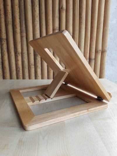 Wooden Laptop Stand – Ergonomic, Portable & Eco - Friendly – Desk Accessories on Brown Living™. SKU: LS002. Img 1.