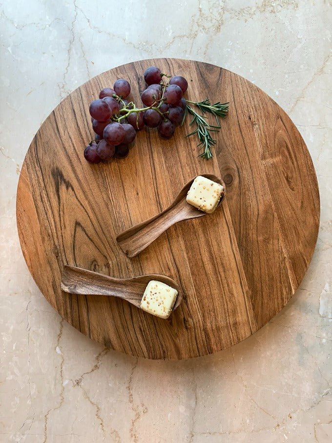 Wooden Lazy Susan Rotating Serving Tray For Dining Table – Trays & Platters on Brown Living™. SKU: TLD-BL-27. Img 2.