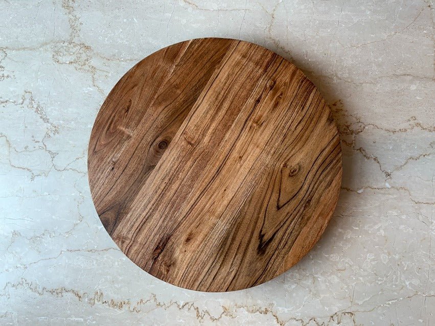 Wooden Lazy Susan Rotating Serving Tray For Dining Table – Trays & Platters on Brown Living™. SKU: TLD-BL-27. Img 1.