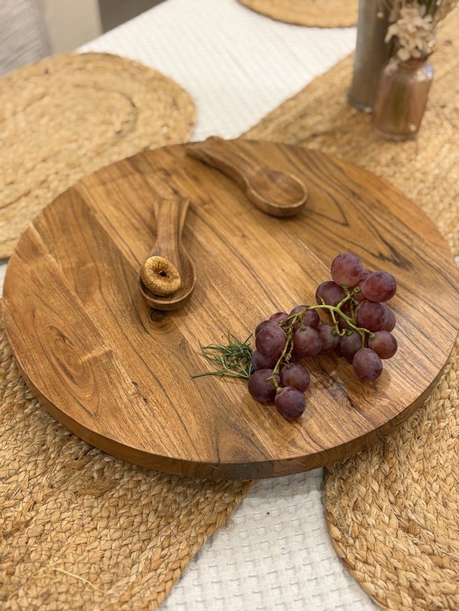 Wooden Lazy Susan Rotating Serving Tray For Dining Table – Trays & Platters on Brown Living™. SKU: TLD-BL-27. Img 3.