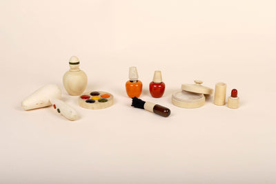 Wooden Makeup Play Set – Pretend Play Kit for Kids – Role & Pretend Play Toys on Brown Living™. SKU: WMUS. Img 3.