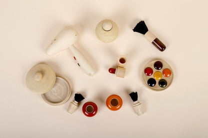 Wooden Makeup Play Set – Pretend Play Kit for Kids – Role & Pretend Play Toys on Brown Living™. SKU: WMUS. Img 5.