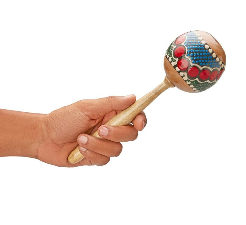 Wooden Maracas Shaker Painted | Verified Sustainable by Brown Living™