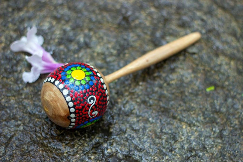 Wooden Maracas Shaker Painted | Verified Sustainable by Brown Living™