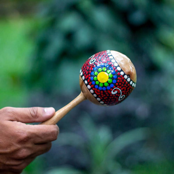 Wooden Maracas Shaker Painted | Verified Sustainable by Brown Living™