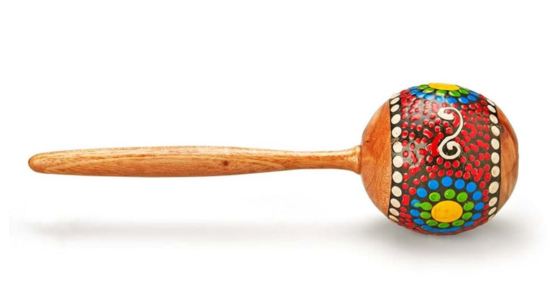 Wooden Maracas Shaker Painted | Verified Sustainable by Brown Living™