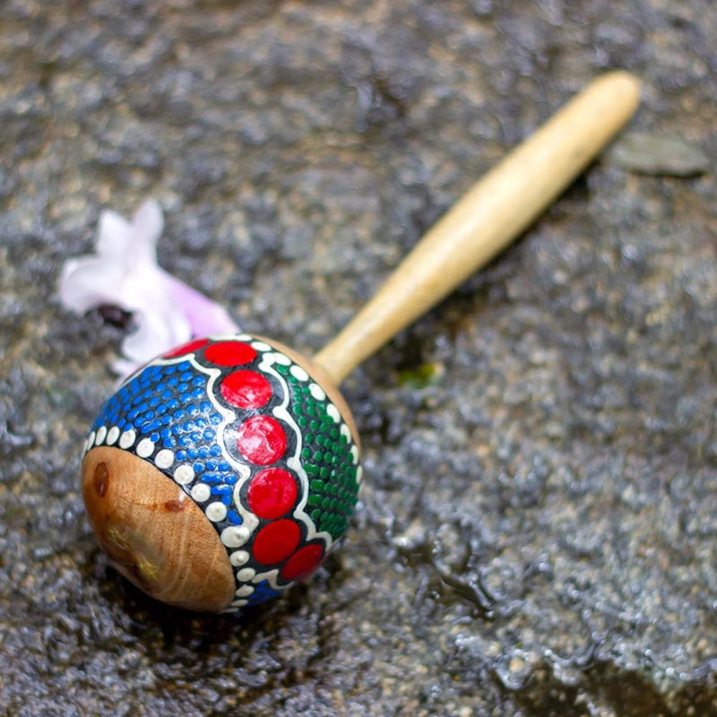 Wooden Maracas Shaker Painted | Verified Sustainable by Brown Living™