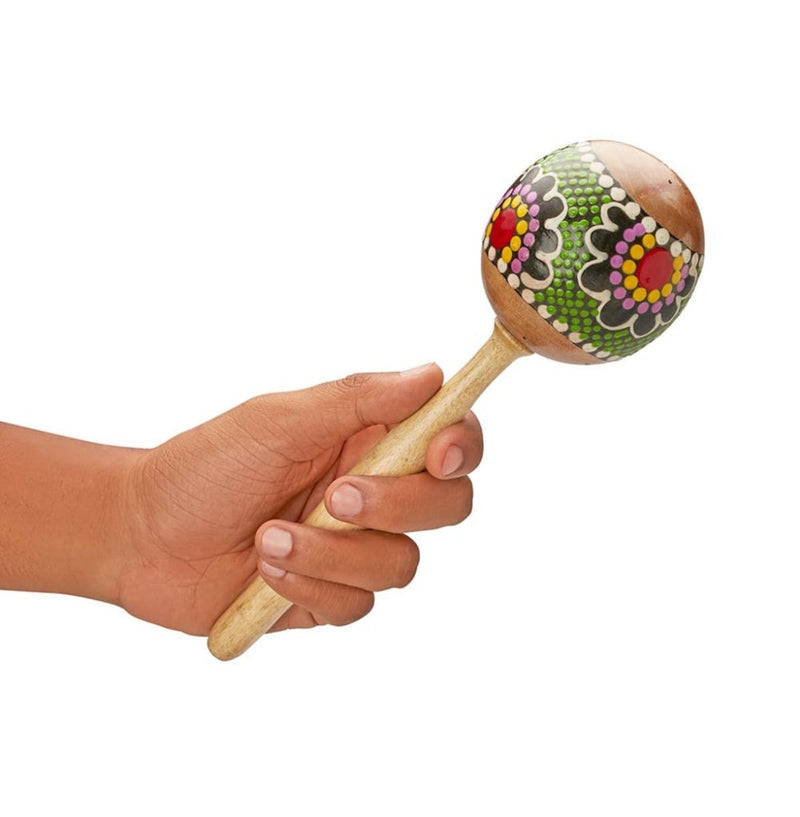 Wooden Maracas Shaker Painted | Verified Sustainable by Brown Living™