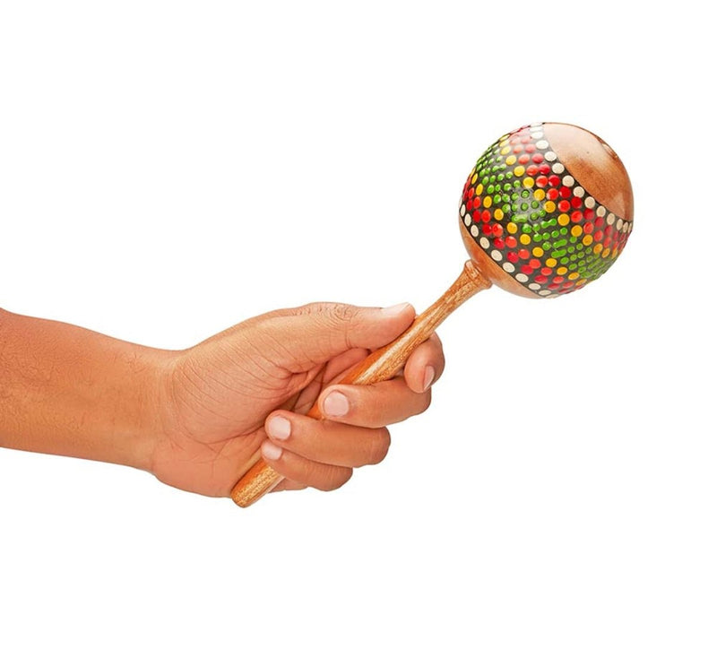 Wooden Maracas Shaker Painted | Verified Sustainable by Brown Living™