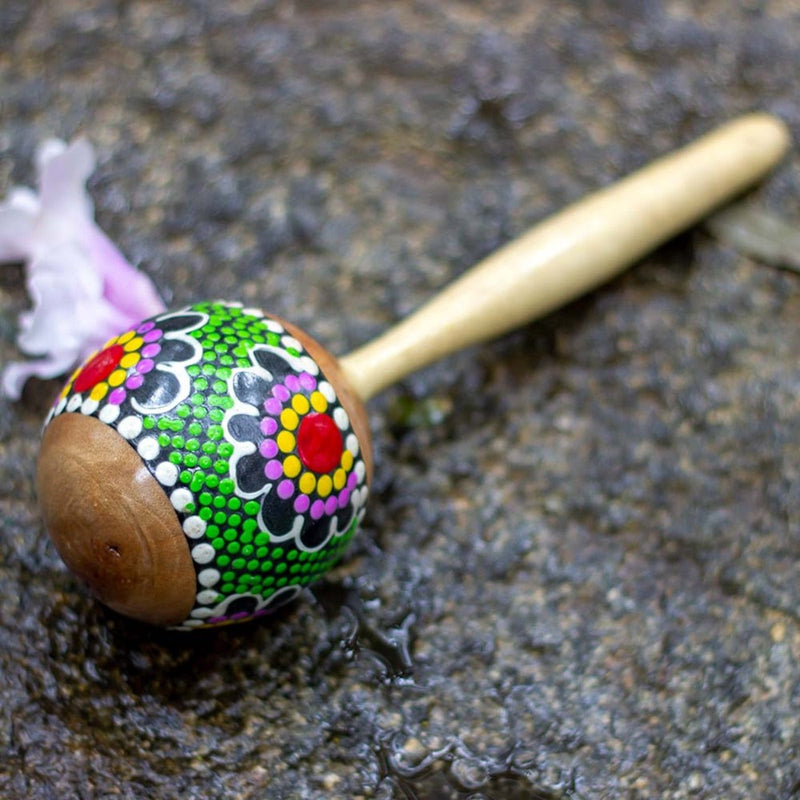 Wooden Maracas Shaker Painted | Verified Sustainable by Brown Living™