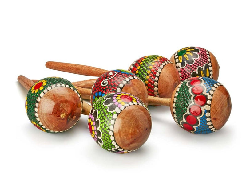 Wooden Maracas Shaker Painted | Verified Sustainable by Brown Living™