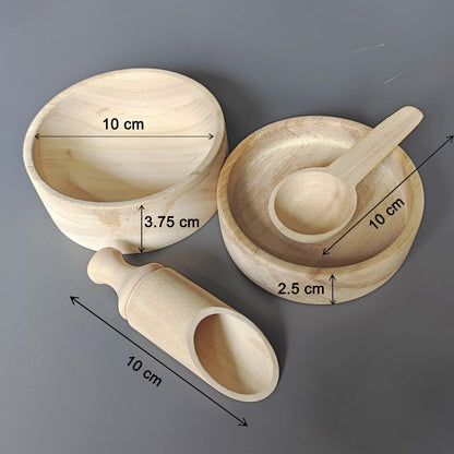 Wooden Montessori Bowls and Spoons – Learning & Educational Toys on Brown Living™. SKU: TTOE002. Img 3.