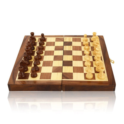 Wooden Non Magnetic Chess Set and foldable 10 inch chess game. – Learning & Educational Toys by Craft Cooper available on Brown Living™. . SKU: 1041 - CC. Img 8.