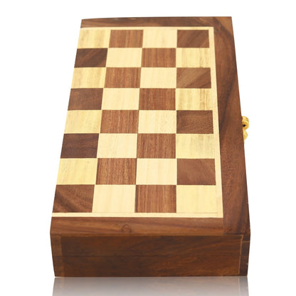 Wooden Non Magnetic Chess Set and foldable 10 inch chess game. – Learning & Educational Toys by Craft Cooper available on Brown Living™. . SKU: 1041 - CC. Img 4.