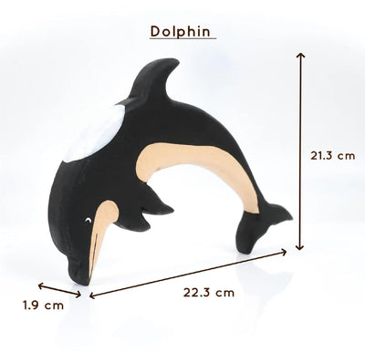 Wooden Ocean Animal Toys Set – Handcrafted Neem Wood Sea Creatures – Learning & Educational Toys on Brown Living™. SKU: sea - ani. Img 5.