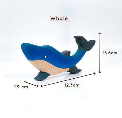 Wooden Ocean Animal Toys Set – Handcrafted Neem Wood Sea Creatures – Learning & Educational Toys on Brown Living™. SKU: sea - ani. Img 2.