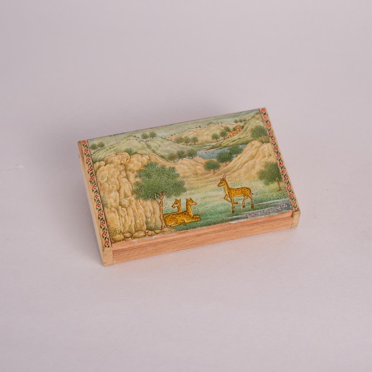 Wooden Pen drive Box Set with Hand Painted Miniature Art – Tech Accessories on Brown Living™. SKU: PN13024. Img 1.