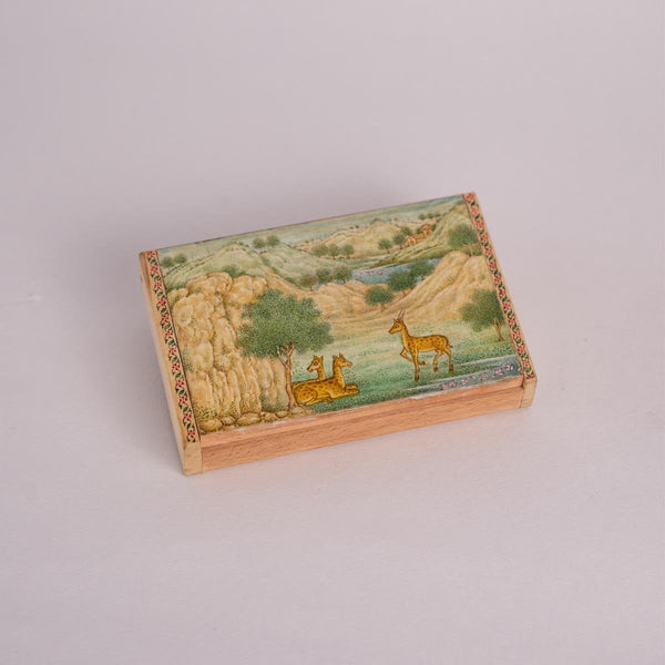 Wooden Pen drive Box Set with Hand Painted Miniature Art | Verified Sustainable Tech Accessories on Brown Living™