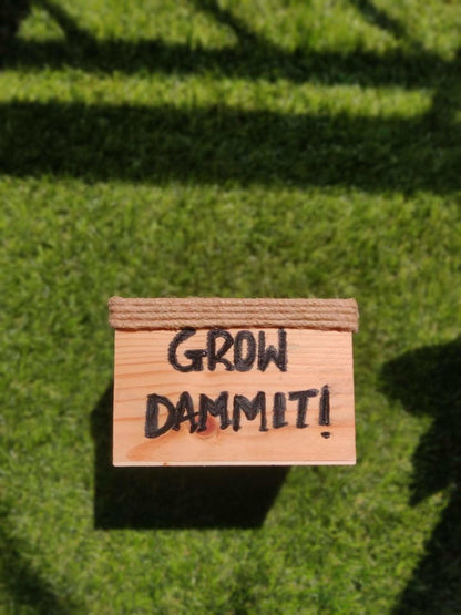 Wooden Planter Box/Square: Grow Dammit | Verified Sustainable by Brown Living™