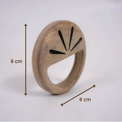 Wooden Rattle Set Baby Toy | Tangerine, Watermelon & Dumbbell – Baby Rattles on Brown Living™. SKU: TangerineWatermelonDumbbell. Img 4.