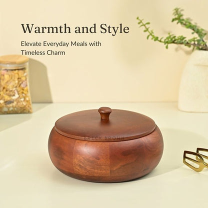 Wooden Roti Box (Small) | Mahogany Collection | Verified Sustainable by Brown Living™