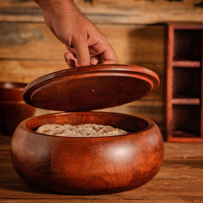 Wooden Roti Box (Small) | Mahogany Collection | Verified Sustainable by Brown Living™