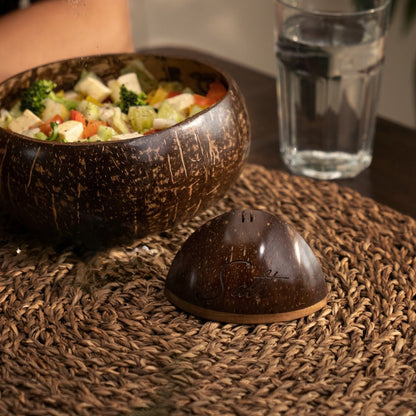 Wooden Salt and Pepper Shakers | Handcrafted – Table Essentials on Brown Living™. SKU: 173 - 13165 - THENGASALT. Img 6.