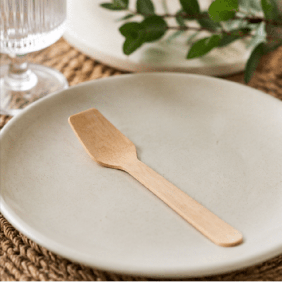 Wooden Scoop 95 mm | Travel-Friendly Disposable Cutlery – Cutlery on Brown Living™. SKU: ORKO-16-WSC. Img 2.