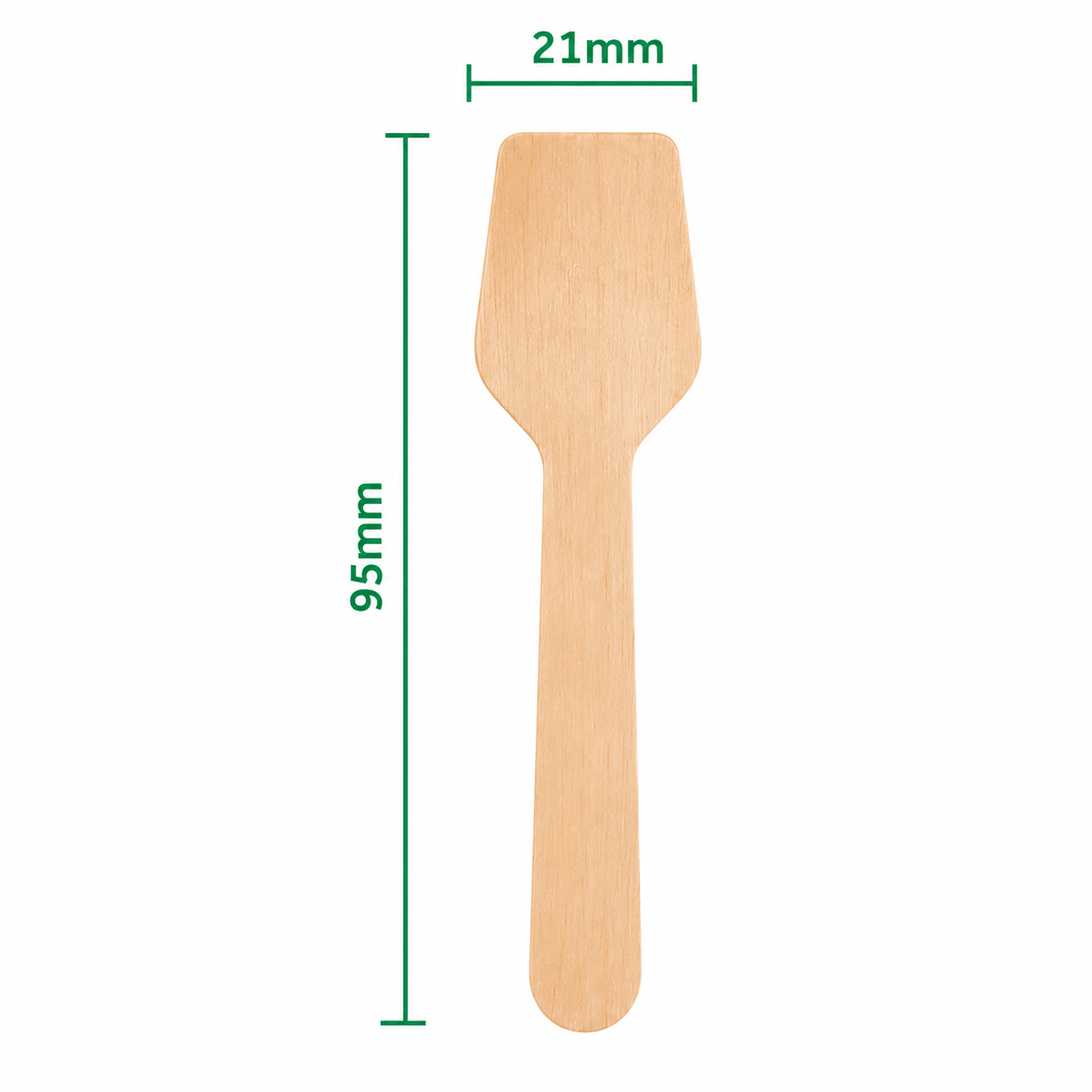 Wooden Scoop 95 mm | Travel-Friendly Disposable Cutlery – Cutlery on Brown Living™. SKU: ORKO-17-WSC. Img 3.