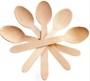 Wooden Spoon | Eco - Friendly Disposable Spoon – Cutlery on Brown Living™. SKU: CLEC-59. Img 1.
