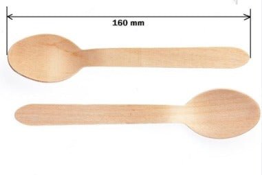 Wooden Spoon | Eco - Friendly Disposable Spoon – Cutlery on Brown Living™. SKU: CLEC-59. Img 3.